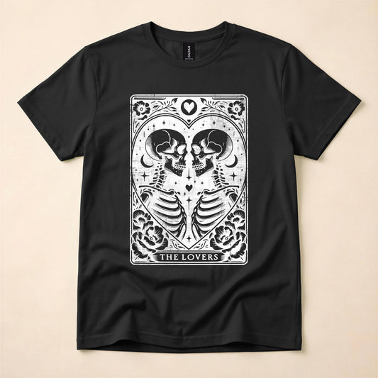 The Lovers Tarot Gay Pride Shirt | Queer Skeleton Tee | LGBT Mystical T-Shirt | Gay Tarot Card Shirt | The Gay Agenda