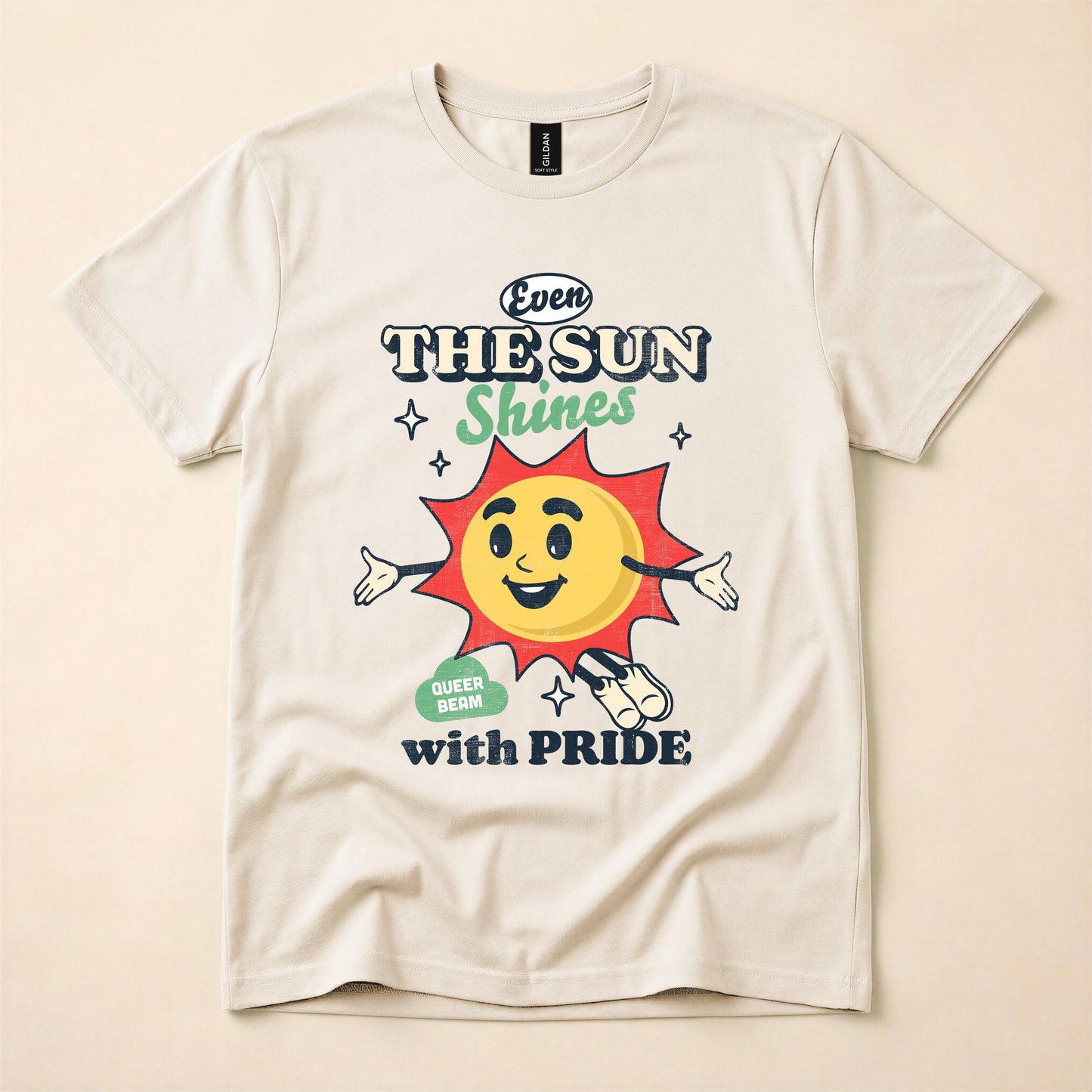 Even The Sun Shines With Pride Gay Pride Shirt | Queer Retro Tee | LGBT Sunshine Shirt | Funny Pride T-Shirt | The Gay Agenda