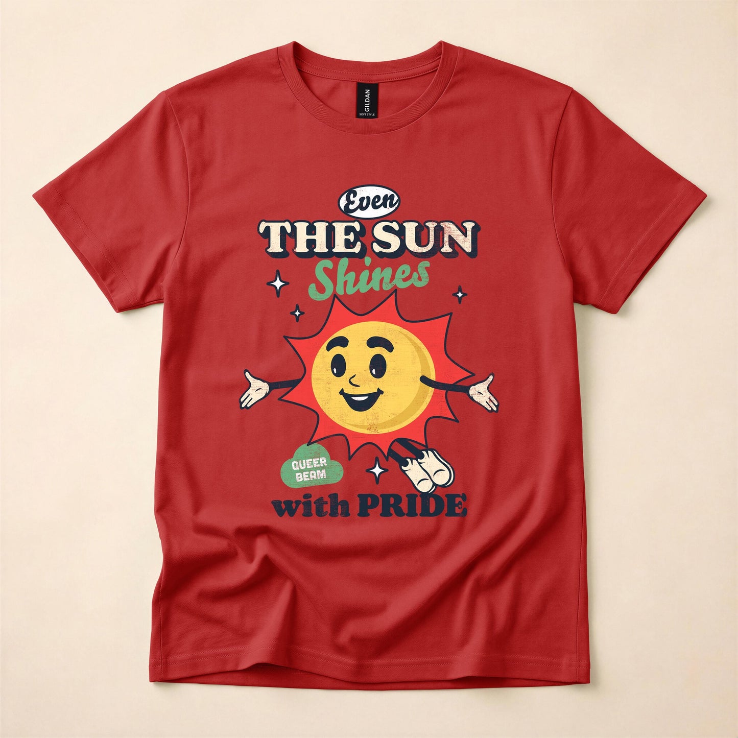 Even The Sun Shines With Pride Gay Pride Shirt | Queer Retro Tee | LGBT Sunshine Shirt | Funny Pride T-Shirt | The Gay Agenda