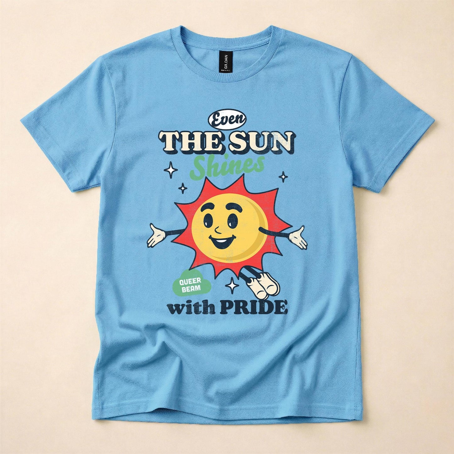 Even The Sun Shines With Pride Gay Pride Shirt | Queer Retro Tee | LGBT Sunshine Shirt | Funny Pride T-Shirt | The Gay Agenda