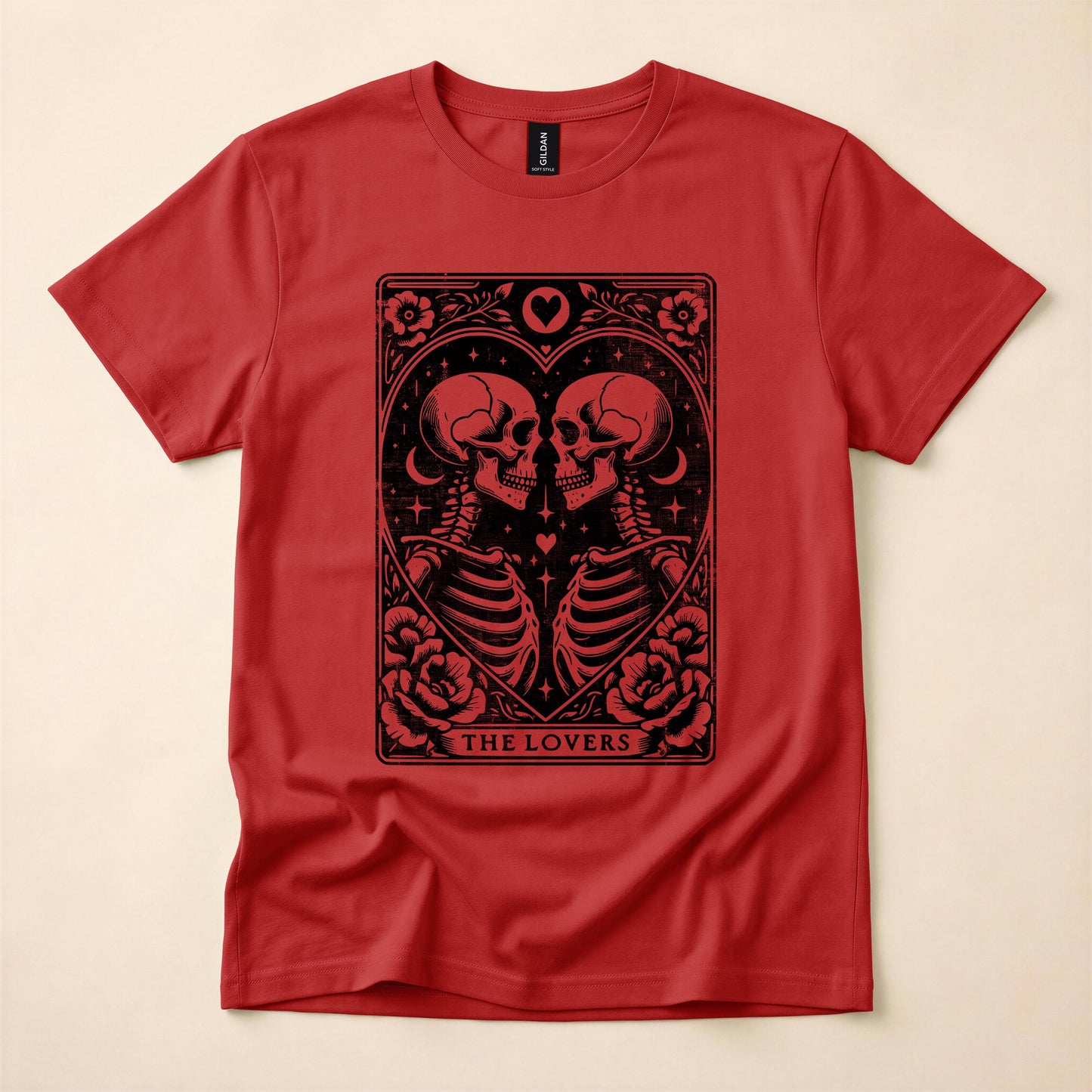 The Lovers Tarot Gay Pride Shirt | Queer Skeleton Tee | LGBT Mystical T-Shirt | Gay Tarot Card Shirt | The Gay Agenda