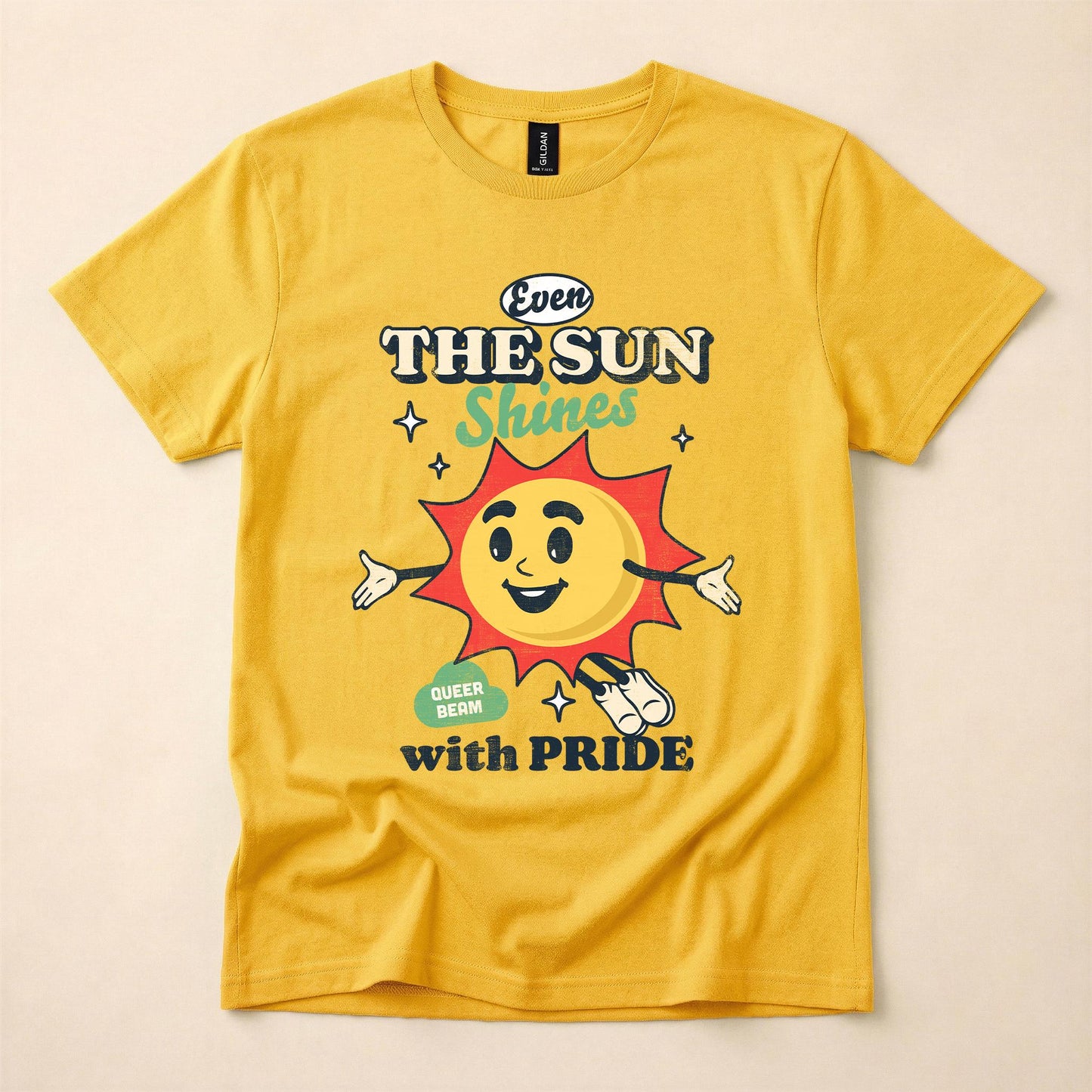 Even The Sun Shines With Pride Gay Pride Shirt | Queer Retro Tee | LGBT Sunshine Shirt | Funny Pride T-Shirt | The Gay Agenda