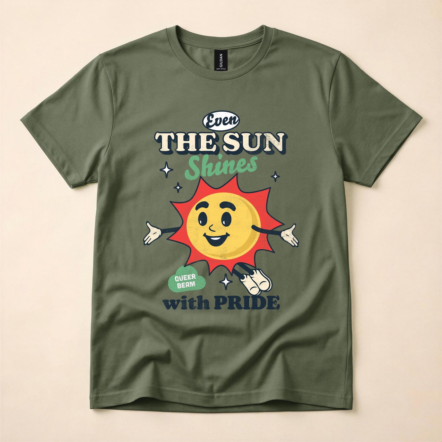 Even The Sun Shines With Pride Gay Pride Shirt | Queer Retro Tee | LGBT Sunshine Shirt | Funny Pride T-Shirt | The Gay Agenda