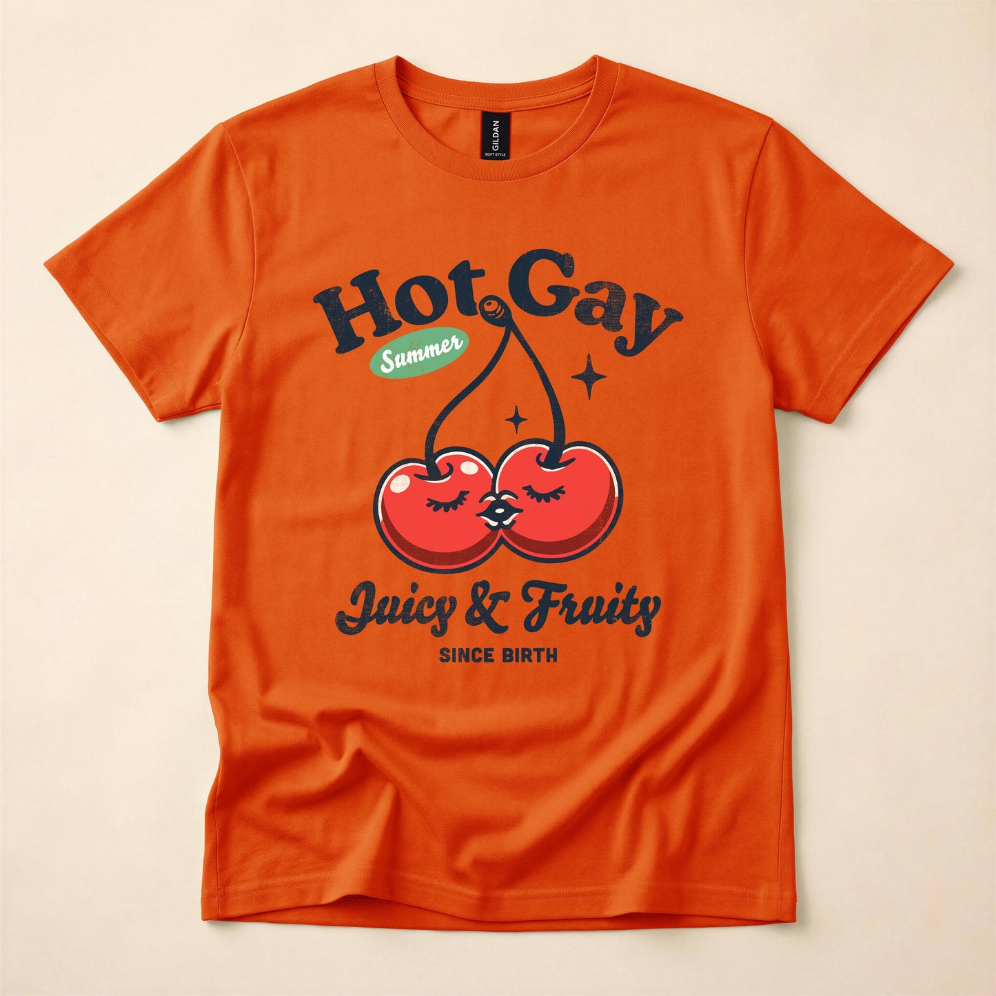 Hot Gay Summer Shirt | Juicy and Fruity Since Birth Tee | LGBT Cherry T-Shirt | Funny Gay Pride Shirt | The Gay Agenda