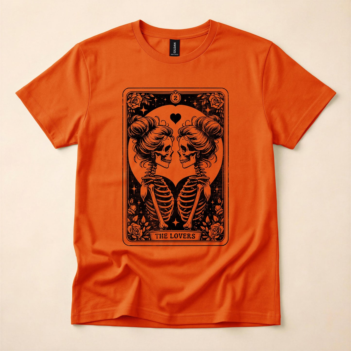 Lesbian Tarot Lovers Shirt | Queer Skeleton Gothic Tee | LGBT Witch Pride T-Shirt | Lesbian Tarot Card Gift | The Gay Agenda