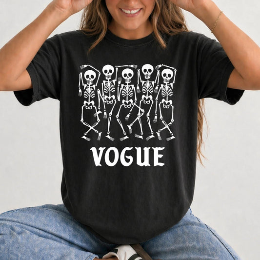 Vogue Skeleton Tee: Funny Sassy Halloween - Comfort Colors Cotton